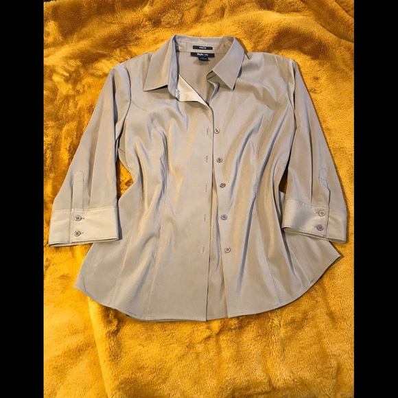 Style & Co. Tops - Style & Co. • Tan Button Blouse